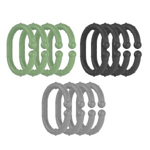 Rings de fixare reer ClipGo 12 bucati pentru carucior si patut culori vesele - Img 8