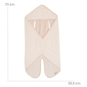 Roba Baby Frosty Almond Paturica Bio-Bumbac GOTS pentru Carucior si Scoica Auto Beige - Img 2