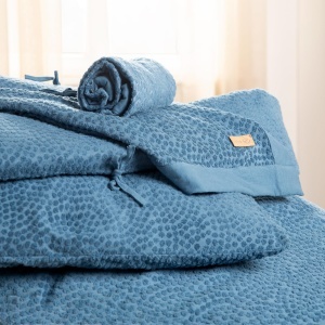 Roba Babydecke Seashells Indigo 80x80 cm Bio Bumbac Certificat GOTS Oeko-Tex - Img 3