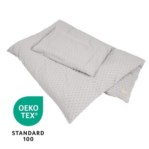 Roba Lil Planet Set Lenjerie de Pat Copii 100x135 cm Gri Bio Bumbac GOTS - Img 6