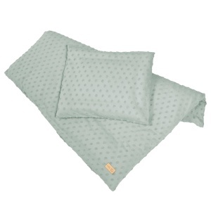 Roba Lil Planet Set Lenjerie Pat Bebe 80x80 cm Bio Bumbac GOTS Frosty Green - Img 2