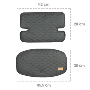 roba Perna de scaun Sit Up Luxe - Scaun inalt din 2 piese Grafit matlasat - Perna de sezut Scaune inalte pentru scari - Antracit - Img 4