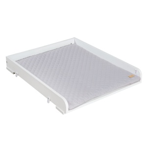 roba Placa de infasat ca atasament pentru masinile de spalat - masa de infasat incl covoras de infasat moale roba Style gri - lemn alb - 60 cm latime