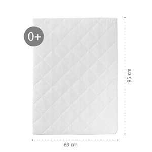Roba Saltea pentru Tarc 75x100 cm Alb Husa Detasabila si Lavabila - Img 3