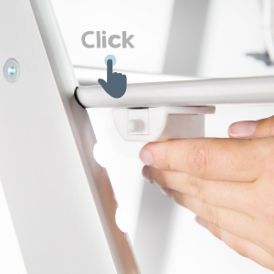 roba Scaun inalt Stair 'Sit Up Click 'N' Flex' - Scaun inalt in crestere din lemn - Inchidere inovatoare cu clic - Alb - Img 5