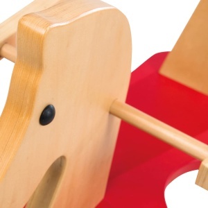 Roba Schaukelpferd - Calut de balans din lemn masiv, rosu, cu inaltimea de 55 cm - Img 6