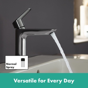 Robinet baie hansgrohe Logis Fine, crom, EcoSmart, inaltime 110 mm - Img 3