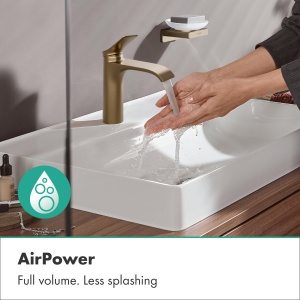 Robinet baie hansgrohe Vivenis 110 mm, bronz periat, economisire apa - Img 2