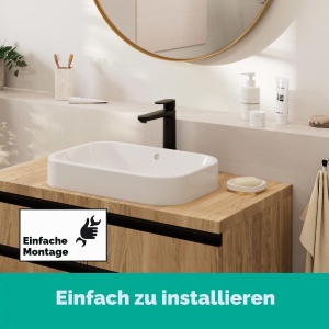 Robinet de baie hansgrohe Vernis Blend, inaltime 190 mm, mattschwarz, economisire apa - Img 3