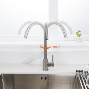 Robinet de bucatarie GRIFEMA, cu 360 rotire, crom, pentru boiler - Img 3