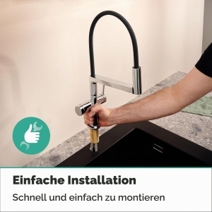 Robinet de bucatarie hansgrohe Talis Select M54, 3 straluciri, crom, inaltime 210 mm - Img 3