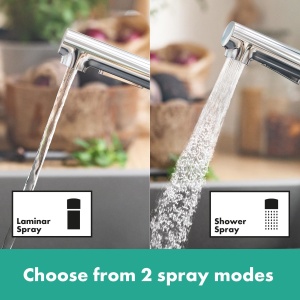 Robinet de bucatarie hansgrohe Zesis M33, crom, inaltime 150 mm, 2 straturi - Img 3