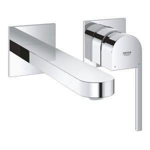 Robinet de chiuveta GROHE Plus 2019, montare pe perete, cu finisaj StarLight - Img 3