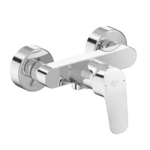 Robinet de dus Ideal Standard B1720AA CERAFLEX | Mixer cu o singura parghie pentru montare pe suprafata cu conectori S ascunsi si parghii metalice | Suprafata: Crom, proiectie 140 mm, DN 15, 14 - Img 1