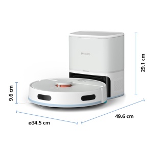 Robot aspirator Philips HomeRun Seria 2000 XU210020 2-in-1 2700 Pa functie mop navigatie laser alb - Img 3