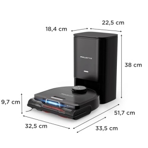 Robot aspirator Rowenta Xplorer S220 RR9495WH Lasernavigatie Functie mop vibratie Absorbtie automata NegruMetal - Img 10
