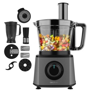 Robot de bucatarie Cecotec Paprika 1300 Full, 2000W, bol 3.5L, inox, 2 viteze