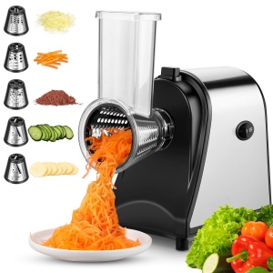 Robot de bucatarie electric 250W, 5-in-1, cu lame interschimbabile pentru legume si branzeturi - Img 8