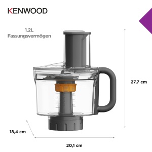 Robot de bucatarie Kenwood MultiPro KAH65.000PL, 1.2 L, 6 functii, argintiu - Img 5