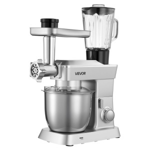 Robot de bucatarie multifunctional VEVOR 1300W bol inox 43L blender 15L 6 viteze - Img 9