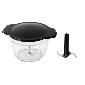 Robot de bucatarie Russell Hobbs [Mini tocator] electric (pentru legume, fructe, carne, ceapa, recipient de 1 l, poate fi spalat in masina de spalat vase, 2 viteze, lame din otel inoxidabil, 350W) Mat Charcoal 27131-56 - Img 4