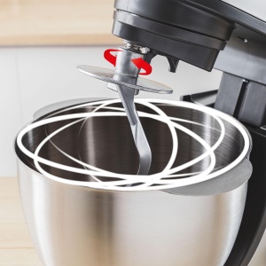 Robot de bucatarie Tefal Bake Essential Coal 4-in-1, set de coacere + masina de tocat carne, 800 W, 6 viteze si functie de impuls, bol din otel inoxidabil, capacitate de 4,8 litri, negru, QB161H38 - Img 7
