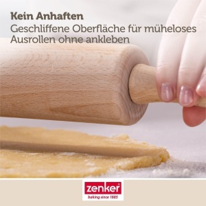 Rola de Teig Zenker din Buchenholz, 23 cm, Ergonomica, Bej - Img 6