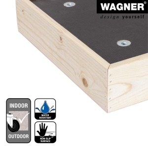 Rola pentru plante WAGNER Maxigrip 38 x 38 cm, din lemn, 200 kg - Img 4