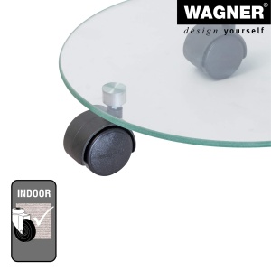 Roller pentru plante WAGNER 20016501 din sticla, diametru 28 cm, cu 3 roti - Img 4