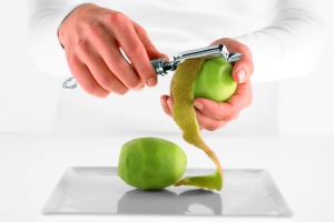 Rosle Curatator Tomate si Kiwi Otel Inoxidabil Lama Dubla Ascutita Argintiu - Img 3