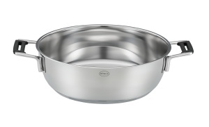 Rosle Silence Pro Servierpfanne 28 cm Inox Manere izolate ArgintiuNegru