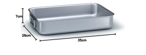 Rostiera din Aluminiu BALLARINI 7040.35, 88,9 x 66 cm, cu 2 Manere Snodabile - Img 2