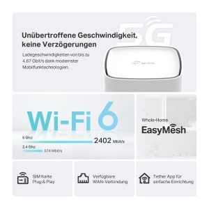 Router 5G TP-Link Archer NX500, Wi-Fi 6 Dualband, 4,67 Gbps, 3 porturi Gigabit - Img 2
