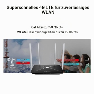 Router LTE Mercusys MB135-4G, Dual Band WLAN AC1200, 4G Cat4, 150 Mbits - Img 6