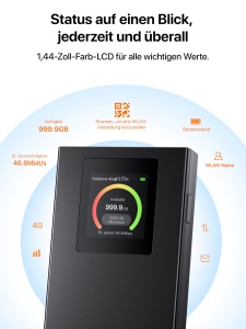 Router Mobil 4G LTE Tenda MF6, WiFi 6, Ecran Colorat 1.44 Inch - Img 3