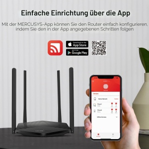 Router Wi-Fi 6 Mercusys MR1500X, Dualband AX1500, 3 Porturi Gigabit - Img 6