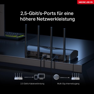 Router Wi-Fi Mercusys MR27BE, Dualband, 3.6 Gbps, 4 antene - Img 4