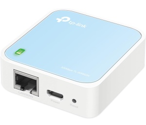 Router Wireless TP-Link TL-WR802N N300, 300 Mbits, Compact, AlbastruAlb
