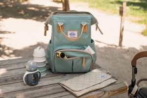 Rucsac multifunctional Beaba Wellington 18L compartimente multiple Verde salvie - Img 7