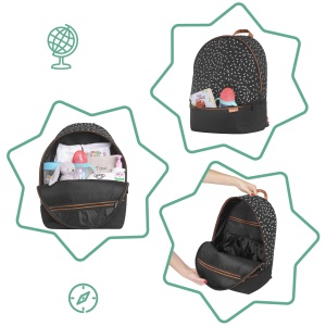 Rucsac pentru scutece Badabulle Casual Go, capacitate 21 l, design unisex - Img 3