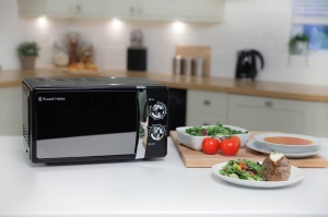 Russell Hobbs RHMM701B 17 litri, 700 W, negru, cuptor cu microunde manual solo cu 5 niveluri de putere, bip si temporizator, functie de dezghetare, curatare usoara - Img 6