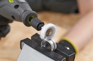 Ryobi Polierscheibe 25 mm Disc Polisat Filz Alb - Img 3