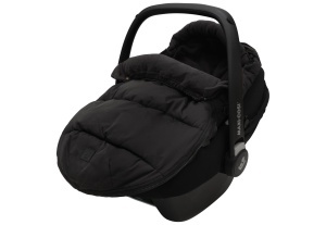 Sac de dormit pentru bebelusi Jollein Puffed, negru, pentru scaune auto si carucioare