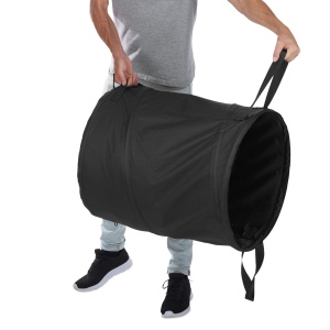 Sac de frunze Relaxdays, set 3 bucati, 85 L, auto-erectabil, negru - Img 7