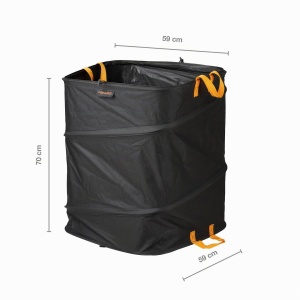 Sac de gradina Fiskars Ergo Pop-Up, 219 litri, negruportocaliu - Img 2