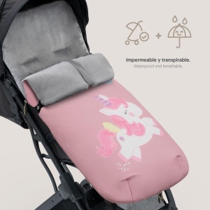 Sac de iarna pentru carucior Interbaby, roz, material antialergic, impermeabil - Img 5