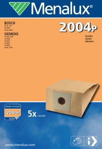 Sac vacuum Menalux 2004 P, 5 saci, filtrare 95, pentru modele ALASKA si BOSCH