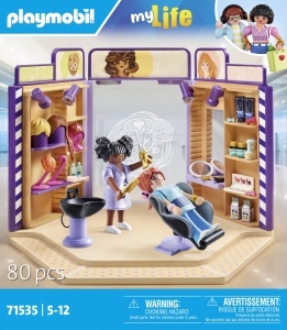 Salon de Coafura PLAYMOBIL MyLife 71535, cu Accesorii si Figurine, pentru Copii de la 5 Ani - Img 4