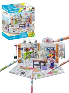 Salon de frizerie pentru caini PLAYMOBIL Color 71514, 61 piese, creativitate nelimitata