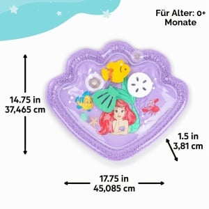 Saltea cu apa Bright Starts, Disney Baby, Ariel, 37.5x45.1cm, mov - Img 5